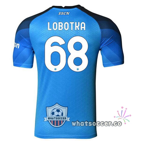 SSC Napoli (Lobotka 68) Home Soccer Jerseys Blue 2022-2023