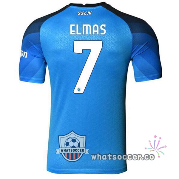 SSC Napoli (Elmas 7) Home Soccer Jerseys Blue 2022-2023