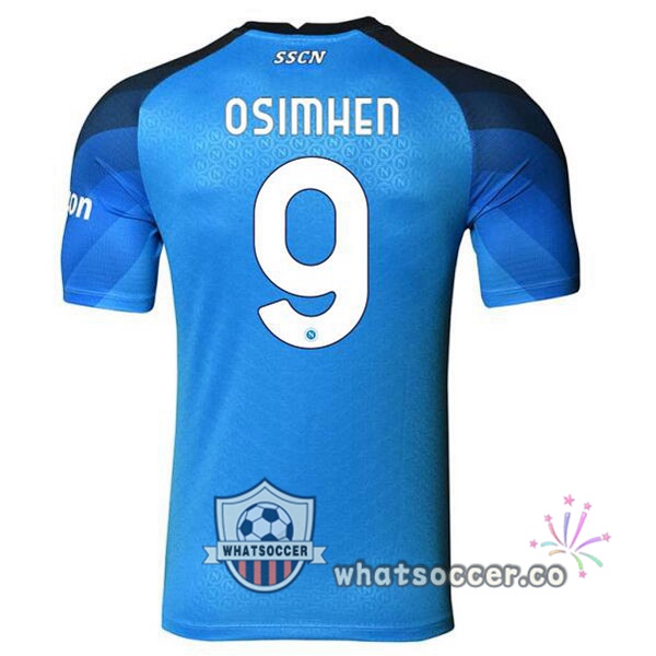 SSC Napoli (Osimhen 9) Home Soccer Jerseys Blue 2022-2023