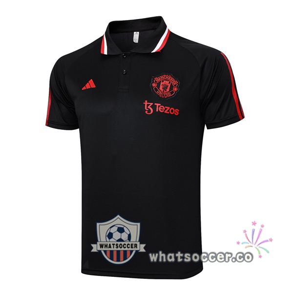 Training Polo Manchester United Black 2023-2024