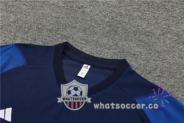 Manchester United Training T-Shirts + Shorts Blue Royal 2023-2024