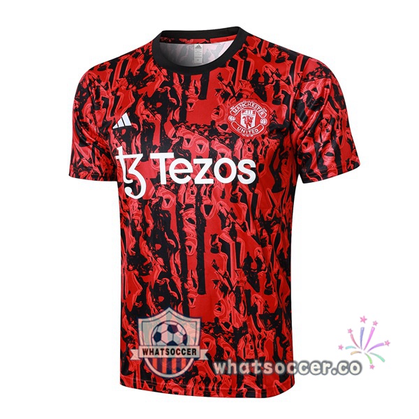 Manchester United Training T-Shirts Red Black 2023-2024