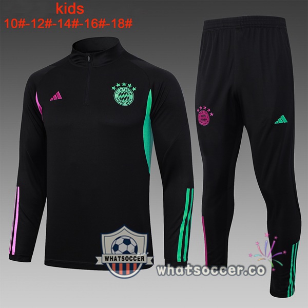 Tracksuit Bayern Munich Kids Black 2023-2024