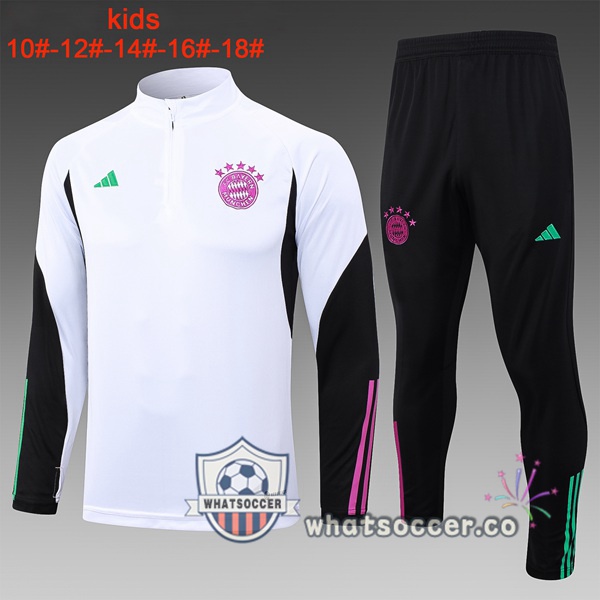 Tracksuit Bayern Munich Kids White 2023-2024
