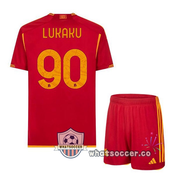 AS Roma (LUKAKU 90) Home Soccer Jerseys Red 2023-2024