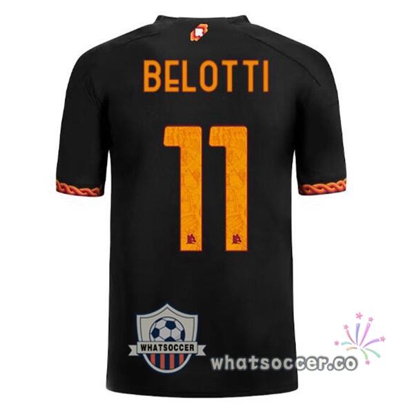 AS Roma (BELOTTI 11) Third Soccer Jerseys Black 2023-2024
