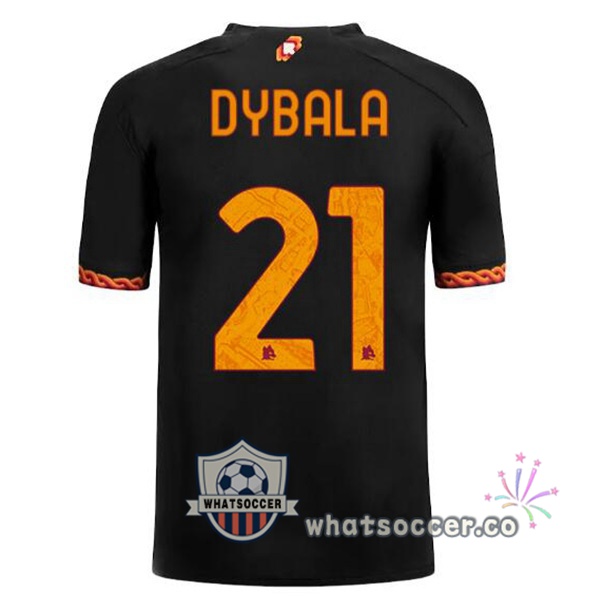 AS Roma (DYBALA 21) Third Soccer Jerseys Black 2023-2024
