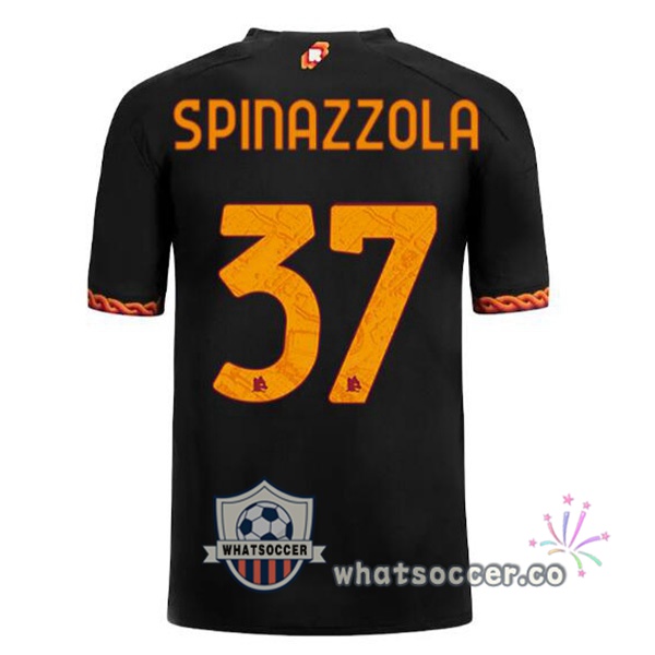 AS Roma (SPINAZZOLA 37) Third Soccer Jerseys Black 2023-2024