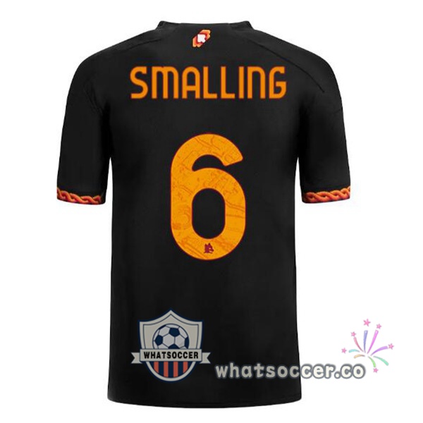 AS Roma (SMALLING 6) Third Soccer Jerseys Black 2023-2024