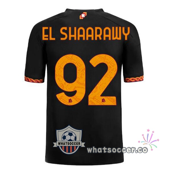 AS Roma (EL SHAARAWY 92) Third Soccer Jerseys Black 2023-2024