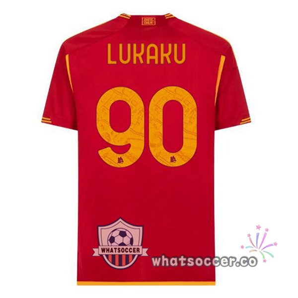 AS Roma (LUKAKU 90) Home Soccer Jerseys Red 2023-2024