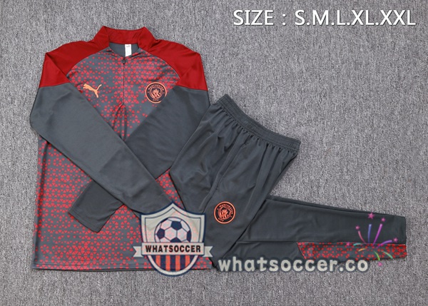 Tracksuit Manchester City Red Gray 2023-2024