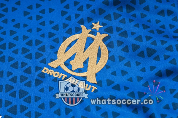Olympique de Marseille Training T-Shirts + Shorts Blue 2023-2024
