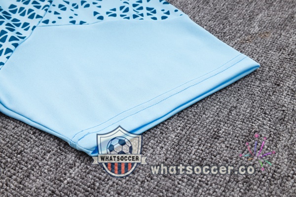 Manchester City Training T-Shirts + Shorts Blue 2023-2024