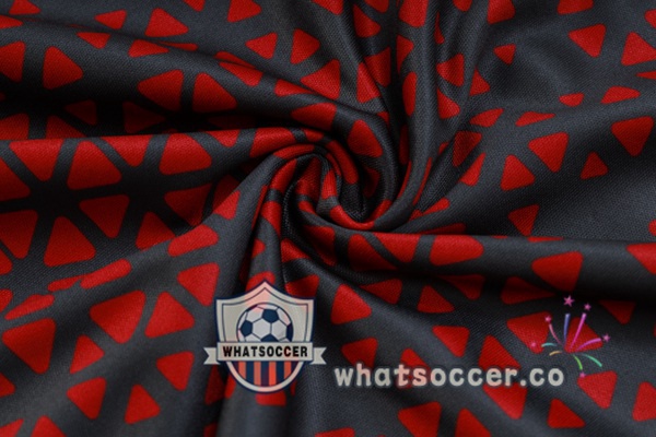 Manchester City Training T-Shirts + Shorts Red Gray 2023-2024
