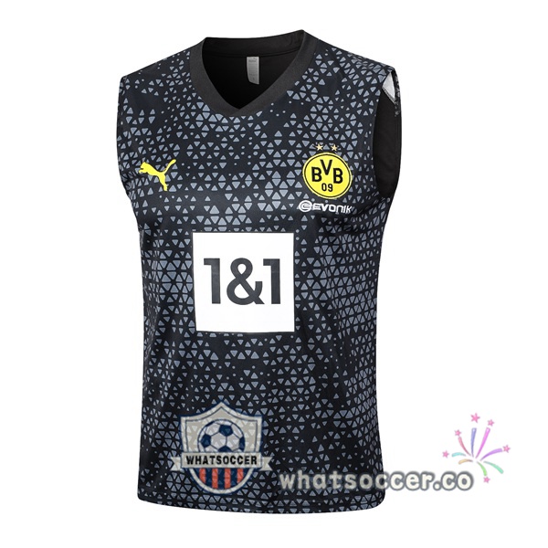 Dortmund BVB Soccer Vest Black 2023-2024