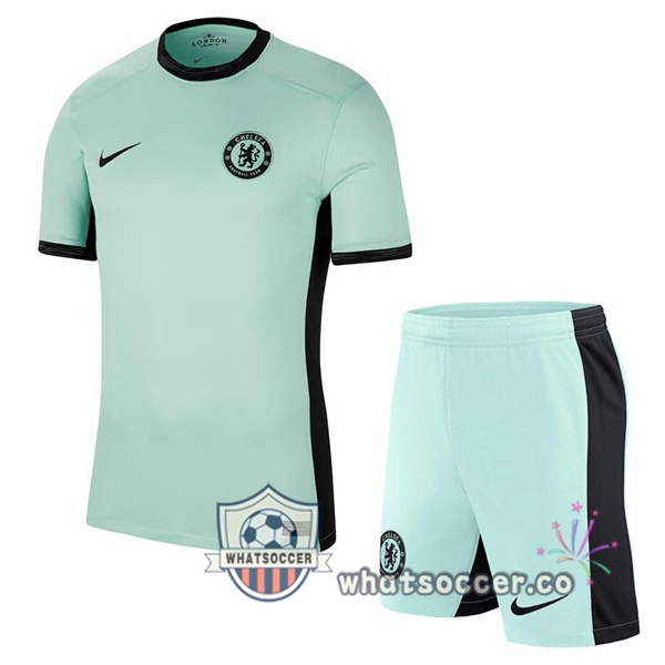 FC Chelsea Kids Third Soccer Jerseys Green 2023-2024
