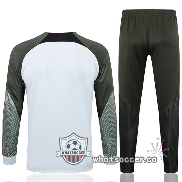 Training Jacket FC Barcelona White Green 2023-2024