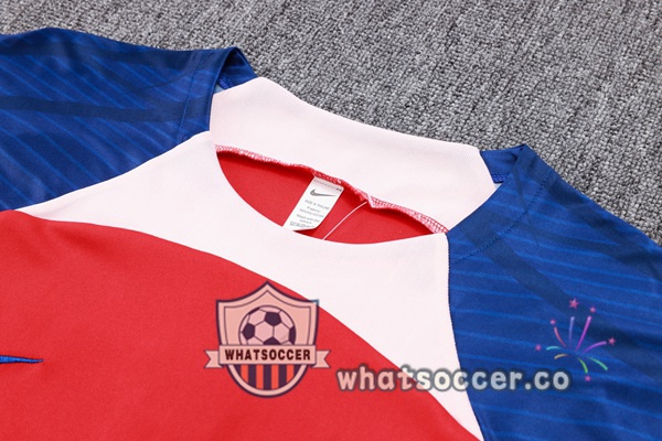Atletico Madrid Training T-Shirts + Shorts Red Blue 2023-2024