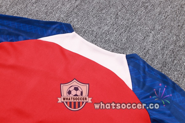 Atletico Madrid Training T-Shirts + Shorts Red Blue 2023-2024