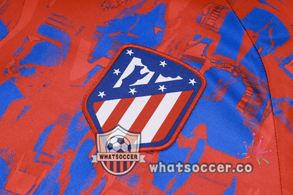 Atletico Madrid Training T-Shirts + Shorts Red Blue 2023-2024