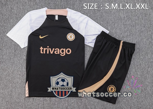 FC Chelsea Training T-Shirts + Shorts Black 2023-2024