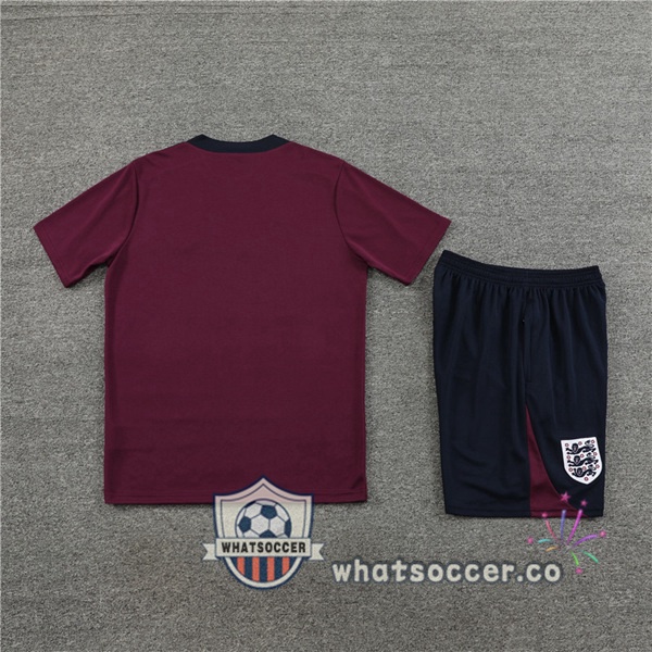 England Training T-Shirts + Shorts Red 2023-2024