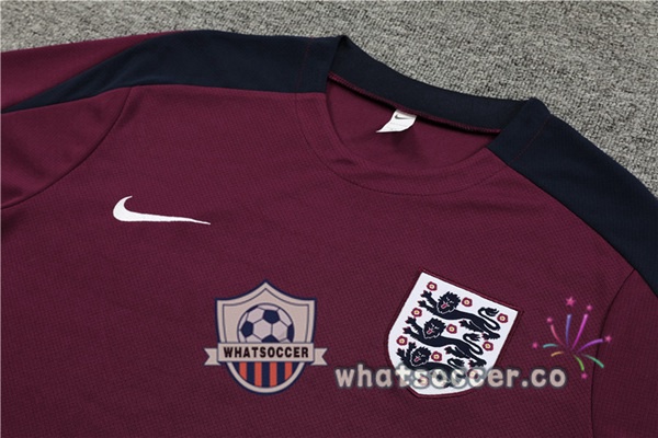 England Training T-Shirts + Shorts Red 2023-2024