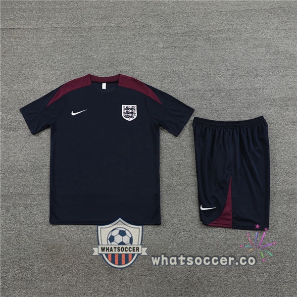 England Training T-Shirts + Shorts Blue Royal 2023-2024
