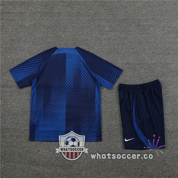 FC Barcelona Training T-Shirts + Shorts Blue 2023-2024
