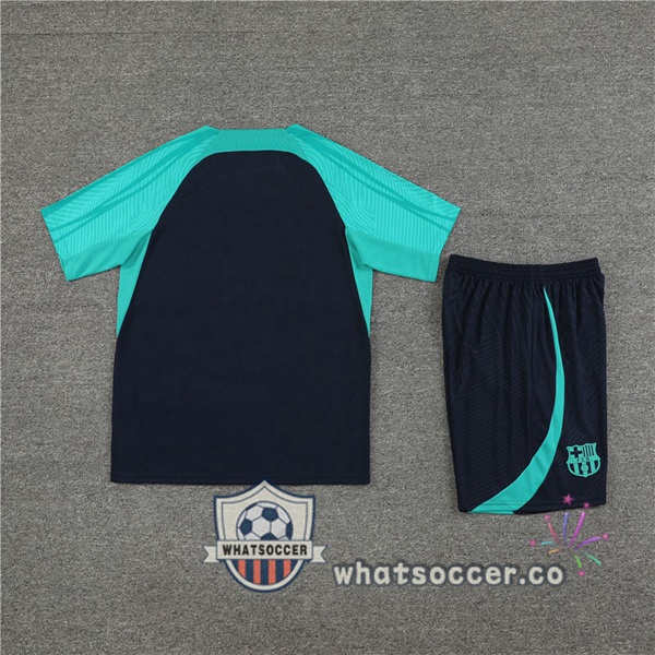 FC Barcelona Training T-Shirts + Shorts Green Blue Royal 2023-2024
