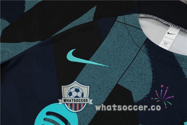 FC Barcelona Training T-Shirts + Shorts Green Blue Royal 2023-2024