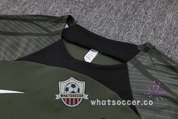 FC Barcelona Training T-Shirts + Shorts Green 2023-2024