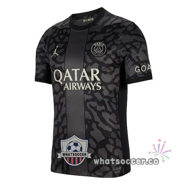 Paris PSG Third Soccer Jerseys Black 2023-2024