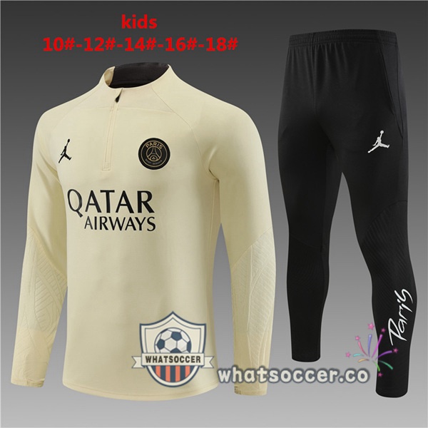 Tracksuit Paris PSG Kids Yellow 2023-2024