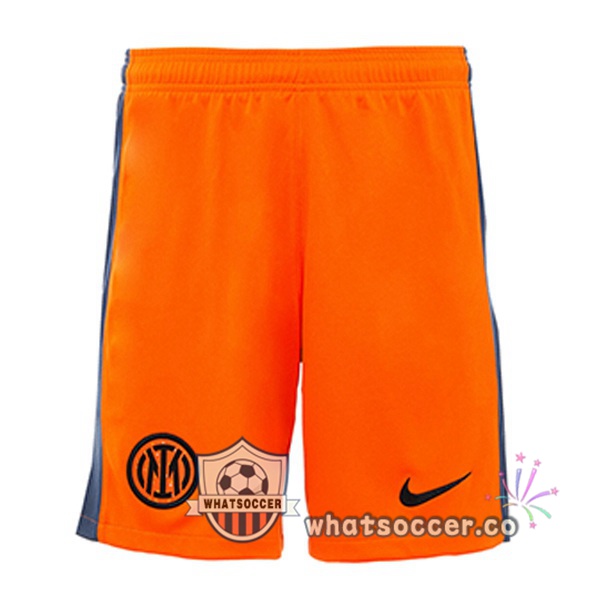 Inter Milan Third Soccer Shorts Orange 2023-2024