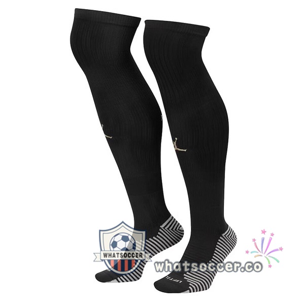 Paris PSG Third Soccer Socks Black 2023-2024