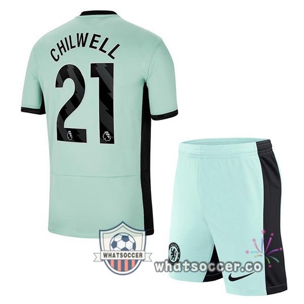 FC Chelsea (Chilwell 21) Kids Third Soccer Jerseys Green 2023-2024