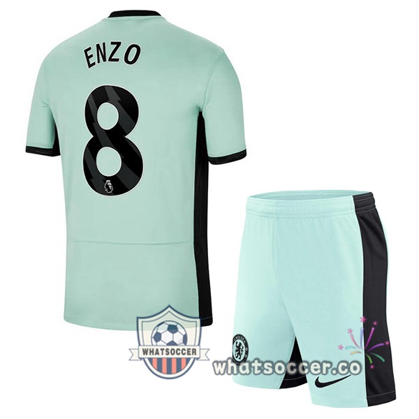 FC Chelsea (Enzo 8) Kids Third Soccer Jerseys Green 2023-2024