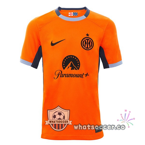 Inter Milan Third Soccer Jerseys Orange 2023-2024