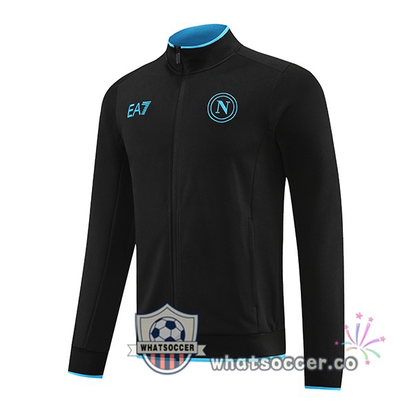 Soccer Jacket SSC Napoli Black 2023-2024