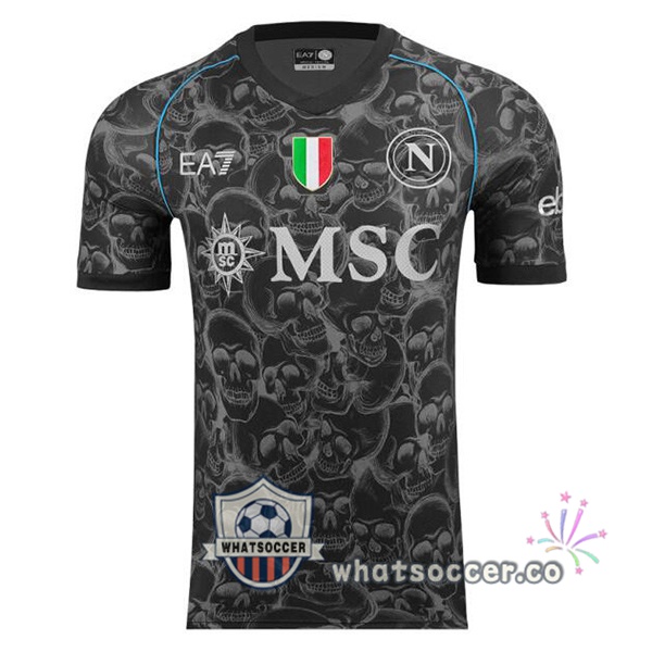 SSC Napoli Halloween Soccer Jerseys Black 2023-2024