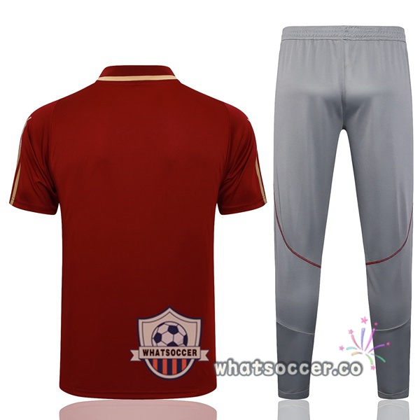 Training Polo Arsenal + Pants Red 2023-2024