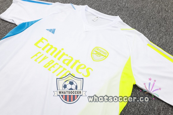 Arsenal Training T-Shirts + Shorts White 2023-2024