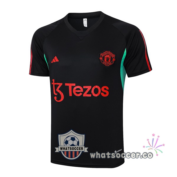 Manchester United Training T-Shirts Black Red 2023-2024