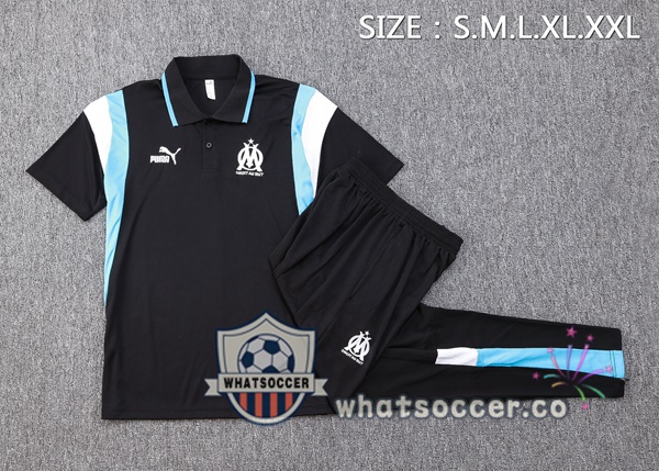 Training Polo Olympique de Marseille + Pants Black 2023-2024