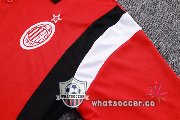 Training Polo AC Milan + Pants Red 2023-2024