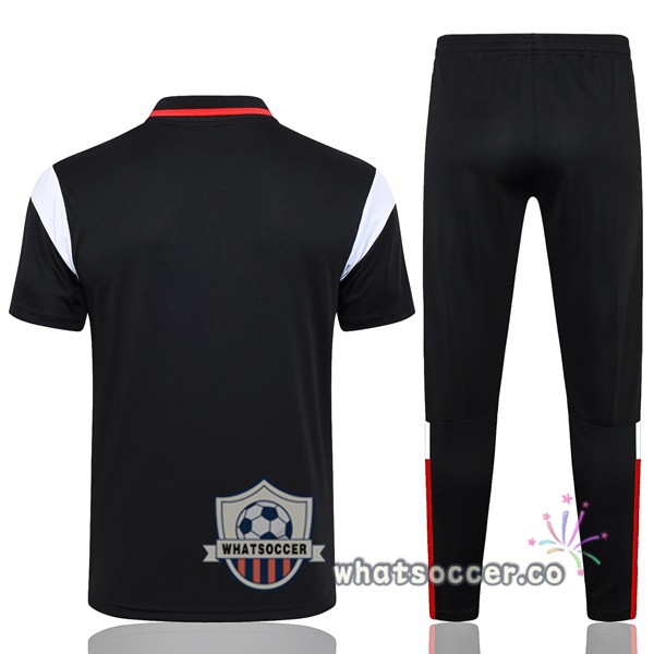 Training Polo AC Milan + Pants Black 2023-2024