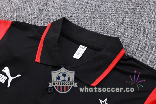 Training Polo AC Milan + Pants Black 2023-2024