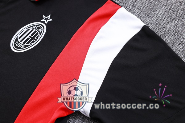 Training Polo AC Milan + Pants Black 2023-2024